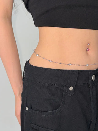 Slim Metal Boho Chic Silver Belly Chain Waist Belt Collection