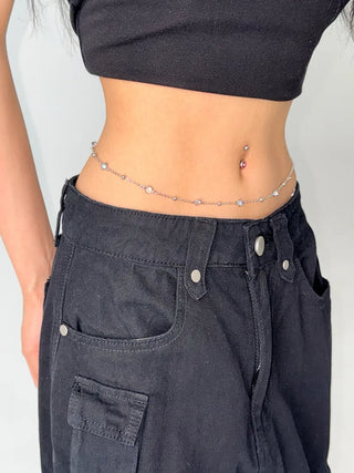 Slim Metal Boho Chic Silver Belly Chain Waist Belt Collection