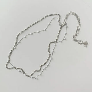 Slim Metal Boho Chic Silver Belly Chain Waist Belt Collection