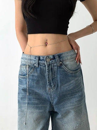Slim Metal Boho Chic Silver Belly Chain Waist Belt Collection