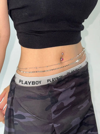Slim Metal Boho Chic Silver Belly Chain Waist Belt Collection