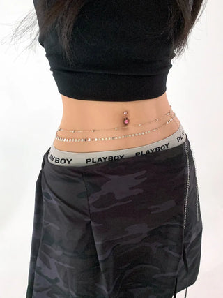 Slim Metal Boho Chic Silver Belly Chain Waist Belt Collection