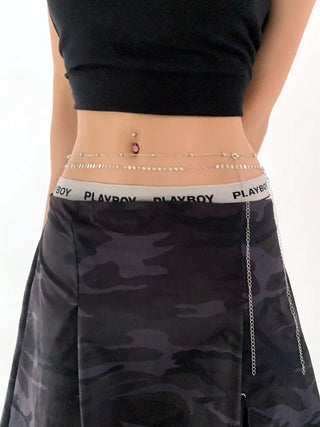 Slim Metal Boho Chic Silver Belly Chain Waist Belt Collection
