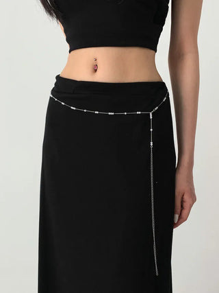 Slim Metal Boho Chic Silver Belly Chain Waist Belt Collection