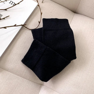 Oval Long Knee-High Socks Plain Long Neck Socks Knee Socks