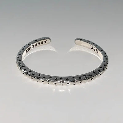 Ever Star Pattern Open Bangle Bold Bracelet