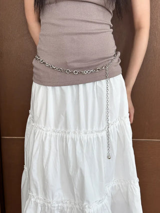 Bold Vintage Metal Antique Silver Chain Belt Collection