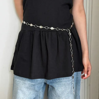 Bold Vintage Metal Antique Silver Chain Belt Collection