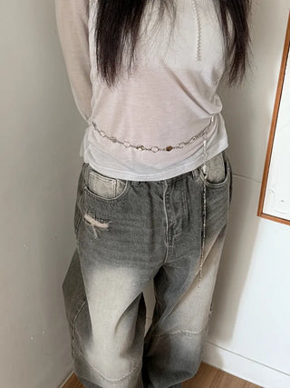 Bold Vintage Metal Antique Silver Chain Belt Collection