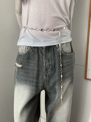 Bold Vintage Metal Antique Silver Chain Belt Collection