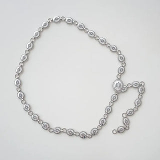 Bold Vintage Metal Antique Silver Chain Belt Collection