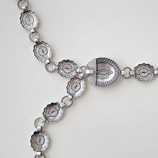 Bold Vintage Metal Antique Silver Chain Belt Collection