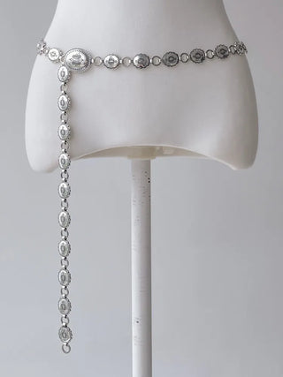 Bold Vintage Metal Antique Silver Chain Belt Collection