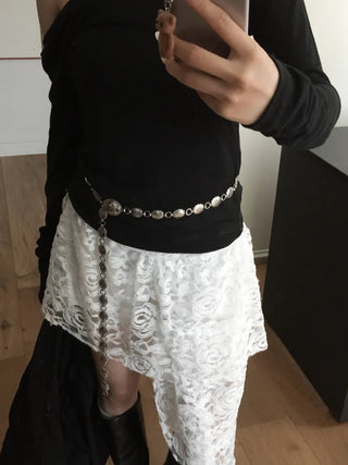 Bold Vintage Metal Antique Silver Chain Belt Collection