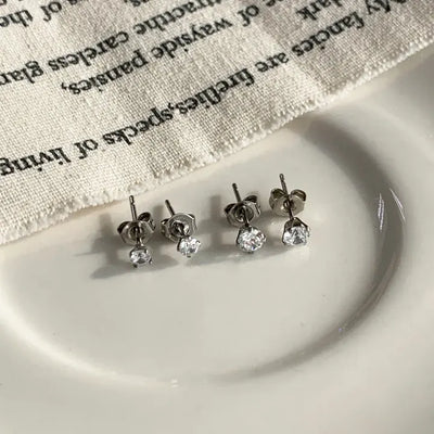 Surgical Steel Cubic Stud Earrings