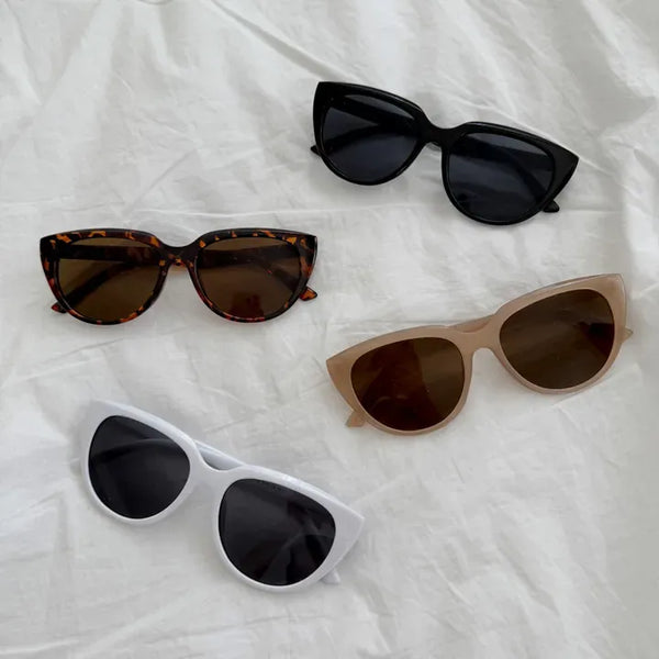 Wide Amber Bold Cat-Eye Tinted Sunglasses