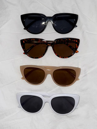 Wide Amber Bold Cat-Eye Tinted Sunglasses