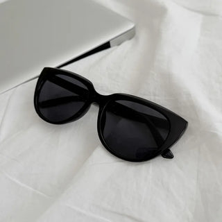 Wide Amber Bold Cat-Eye Tinted Sunglasses