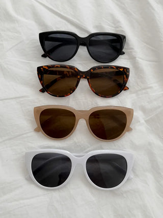 Wide Amber Bold Cat-Eye Tinted Sunglasses