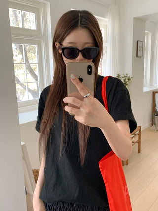 Wide Amber Bold Cat-Eye Tinted Sunglasses