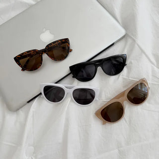 Wide Amber Bold Cat-Eye Tinted Sunglasses