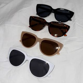 Wide Amber Bold Cat-Eye Tinted Sunglasses