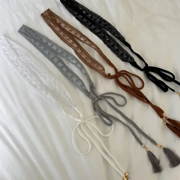 Weaving Tassel Lace Vintage Cord Strap Belt