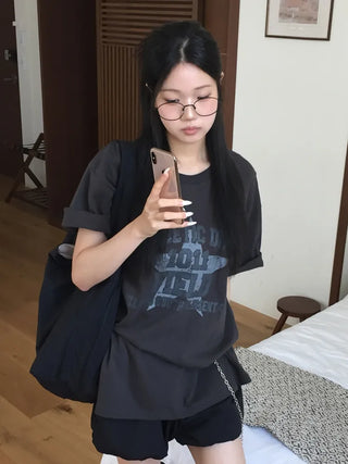 Modern Basic Slim Metal Horn-rimmed Glasses