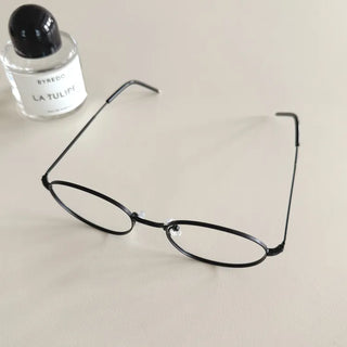 Modern Basic Slim Metal Horn-rimmed Glasses