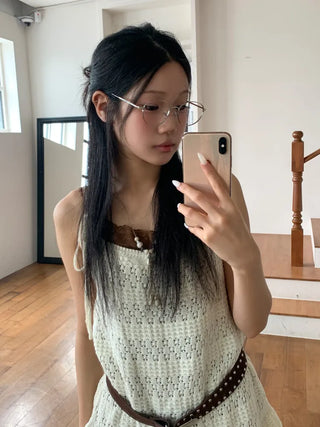 Modern Basic Slim Metal Horn-rimmed Glasses