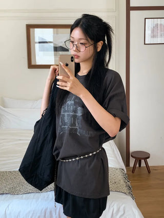 Modern Basic Slim Metal Horn-rimmed Glasses