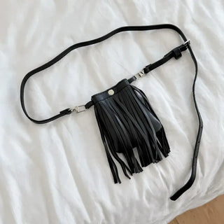 City Pocket Tassel Bag Mini Bag Slim Belt