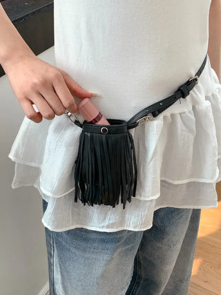 City Pocket Tassel Bag Mini Bag Slim Belt