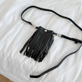 City Pocket Tassel Bag Mini Bag Slim Belt