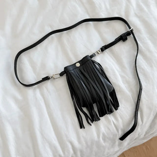 City Pocket Tassel Bag Mini Bag Slim Belt
