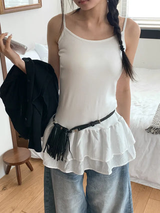 City Pocket Tassel Bag Mini Bag Slim Belt