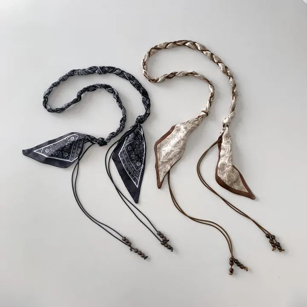 Paisley Twist Knot Scarf Strap Belt