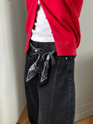 Paisley Twist Knot Scarf Strap Belt