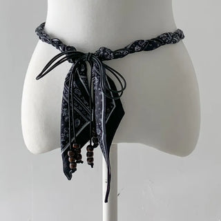 Paisley Twist Knot Scarf Strap Belt