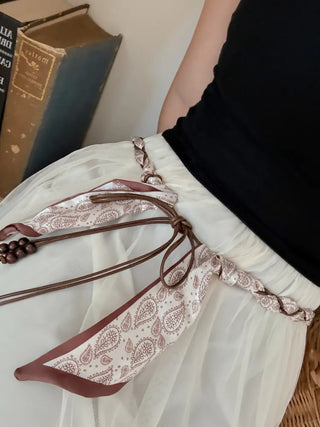 Paisley Twist Knot Scarf Strap Belt