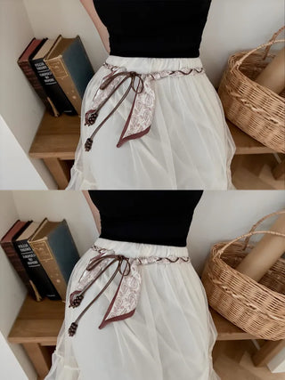 Paisley Twist Knot Scarf Strap Belt