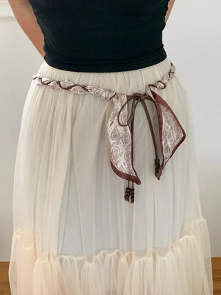 Paisley Twist Knot Scarf Strap Belt