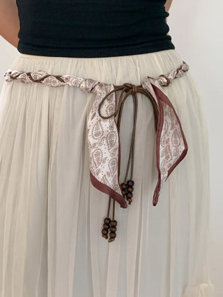 Paisley Twist Knot Scarf Strap Belt