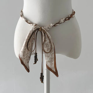 Paisley Twist Knot Scarf Strap Belt