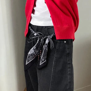 Paisley Twist Knot Scarf Strap Belt