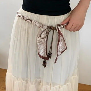Paisley Twist Knot Scarf Strap Belt