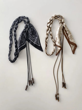 Paisley Twist Knot Scarf Strap Belt