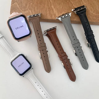Premium Slim Leather Smartwatch 38mm 40mm 41mm Strap