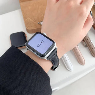Premium Slim Leather Smartwatch 38mm 40mm 41mm Strap