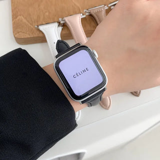 Premium Slim Leather Smartwatch 38mm 40mm 41mm Strap